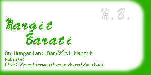 margit barati business card